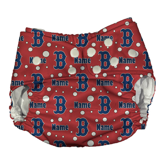 Boston Red Sox Waterproof Diaper Cover | Reusable Swimmer