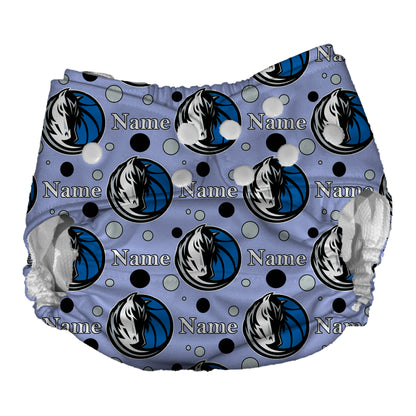 Dallas Mavericks Waterproof Diaper Cover | Reusable Swimmer
