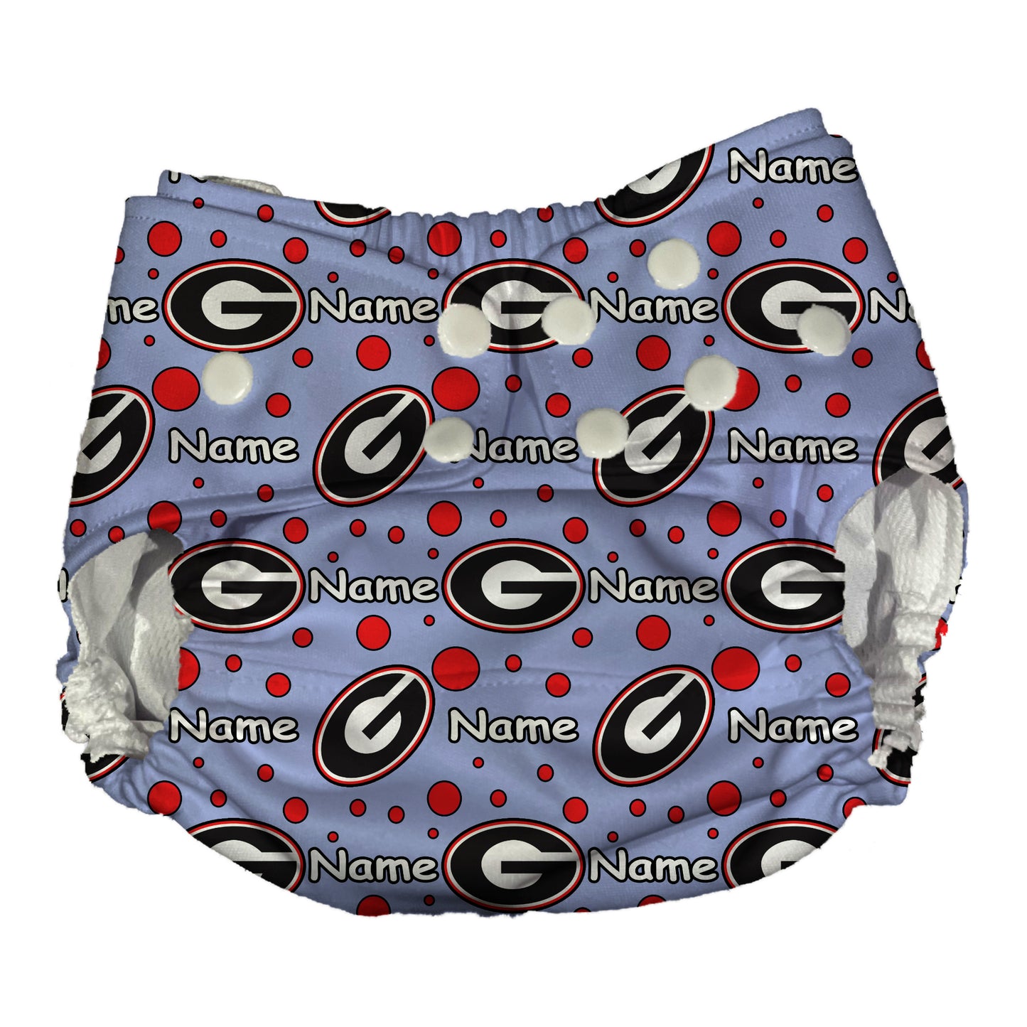 Georgia Bulldogs Waterproof Diaper Cover | Reusable Swimmer
