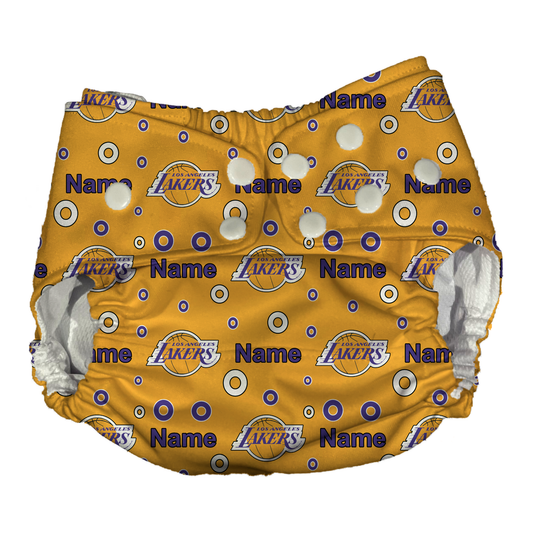 Los Angeles Lakers Waterproof Diaper Cover | Reusable Swimmer