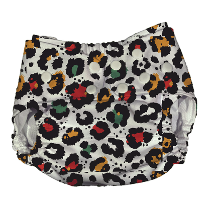 Black History/Kwanzaa Themed Waterproof Diaper Cover | Reusable Swimmer