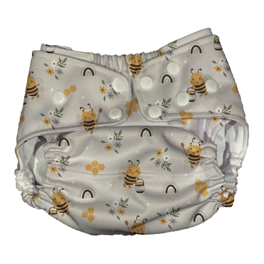 Bumble Bee Spring Themed AI2 Cloth Diaper