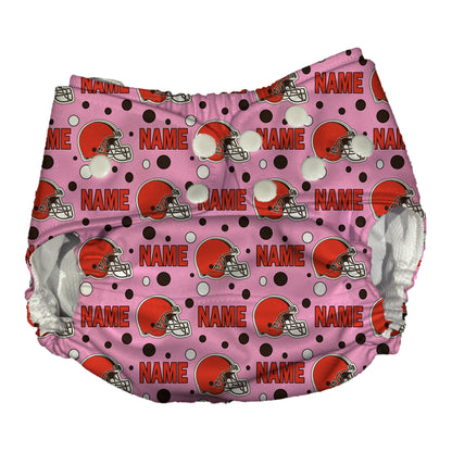 Cleveland Browns Waterproof Diaper Cover | Reusable Swimmer