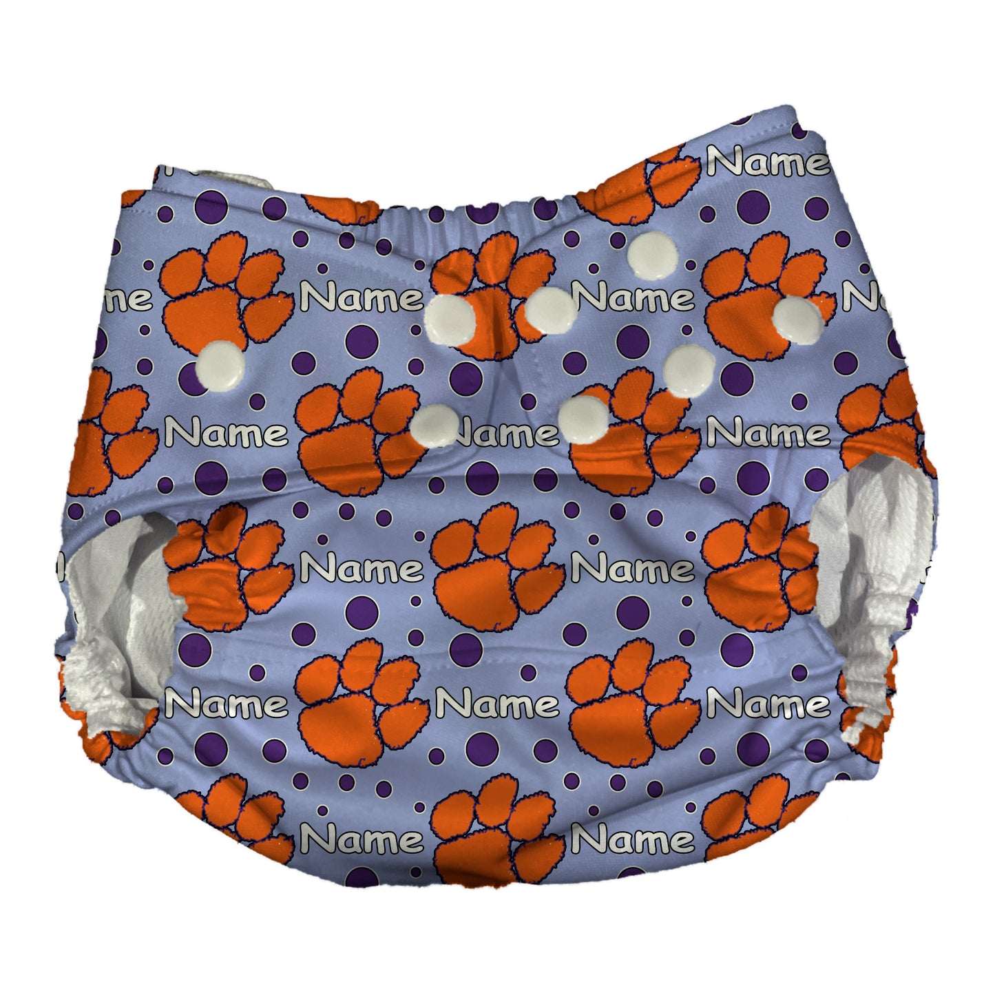 Clemson Tigers Waterproof Diaper Cover | Reusable Swimmer