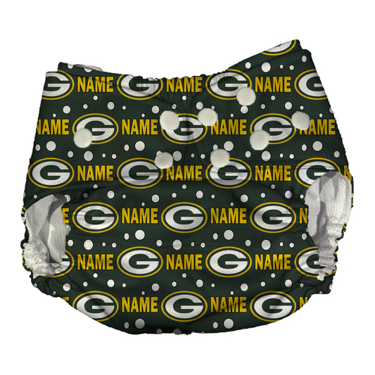 Green Bay Packers Waterproof Diaper Cover | Reusable Swimmer