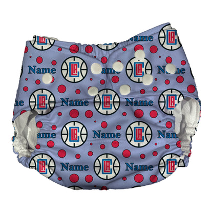 Los Angeles Clippers Waterproof Diaper Cover | Reusable Swimmer