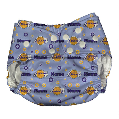Los Angeles Lakers Waterproof Diaper Cover | Reusable Swimmer