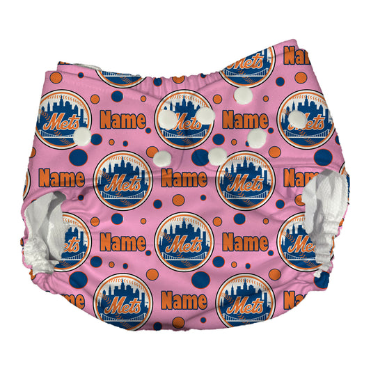 New York Mets Waterproof Diaper Cover | Reusable Swimmer