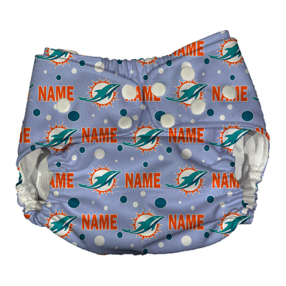 Miami Dolphins Waterproof Diaper Cover | Reusable Swimmer