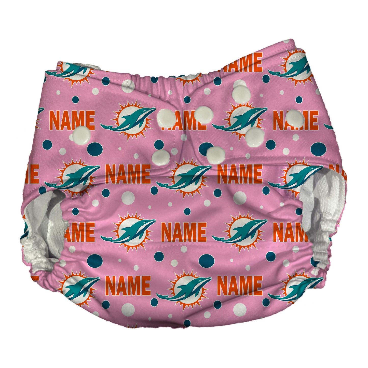 Miami Dolphins Waterproof Diaper Cover | Reusable Swimmer