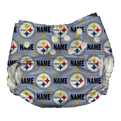 Pittsburg Steelers Waterproof Diaper Cover | Reusable Swimmer
