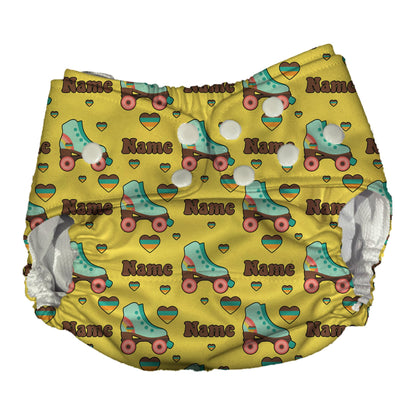 70's Themed Waterproof Diaper Cover | Reusable Swimmer